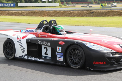 Frederik Dannevang fik sin debut i Peugeot Spider klassen.